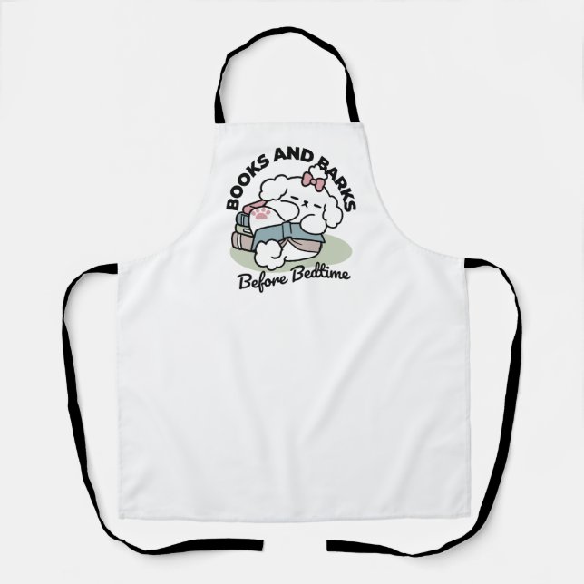 Before Bedtime with My Pup – Book and Dog Lover  Apron (Front)