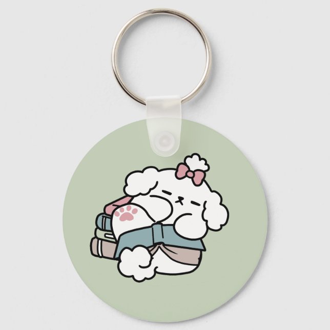 Before Bedtime with My Pup – Book and Dog Lover  Key Ring (Front)
