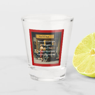 Before Bonnie & Clyde - The Flapper Bank Robber Shot Glass