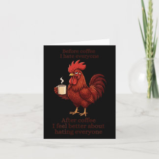 Before Coffee After Coffee Funny S Humour Mens Card