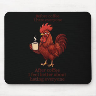 Before Coffee After Coffee Funny S Humour Mens Mouse Pad