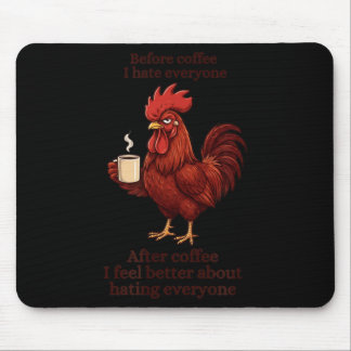 Before Coffee After Coffee Funny S Humour Mens Mouse Pad