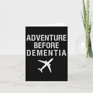 Before Dementia Fun Plane Travel Retirement  Card