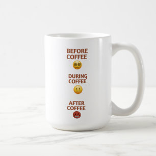 Before During After Coffee Mood Vector Art Mug