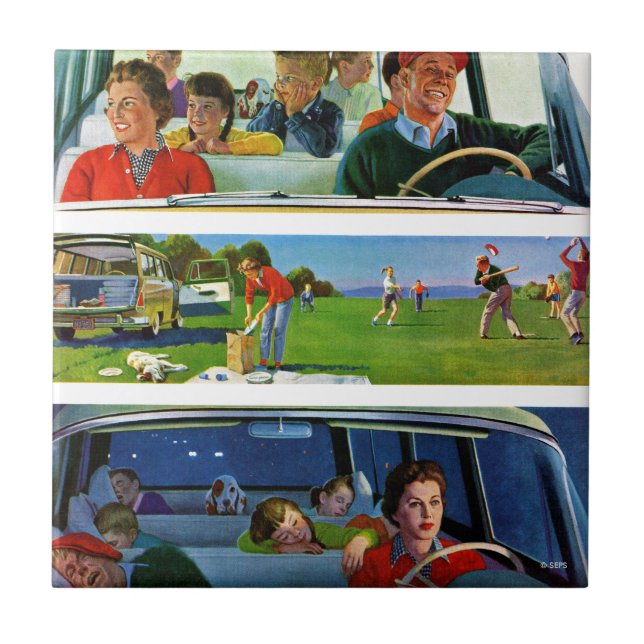 Before, During & After Picnic Ceramic Tile (Front)