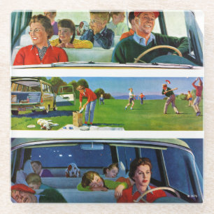 Before, During & After Picnic Glass Coaster