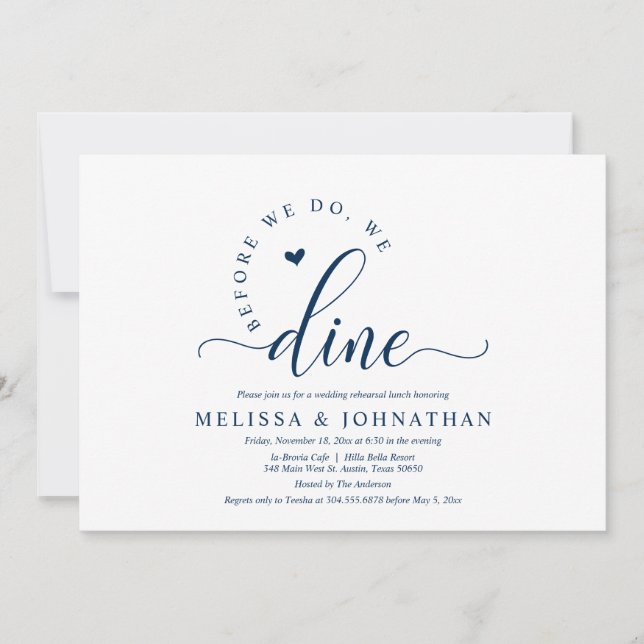 Before Happily Ever After Wedding Rehearsal Dinner Invitation (Front)