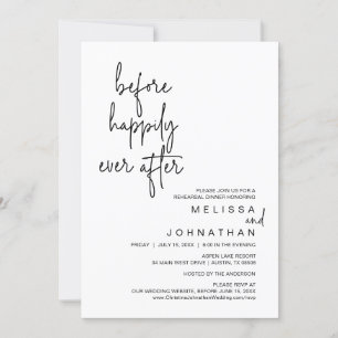 Before Happily Ever After Wedding Rehearsal Dinner Invitation