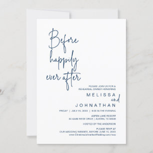 Before Happily Ever After Wedding Rehearsal Dinner Invitation