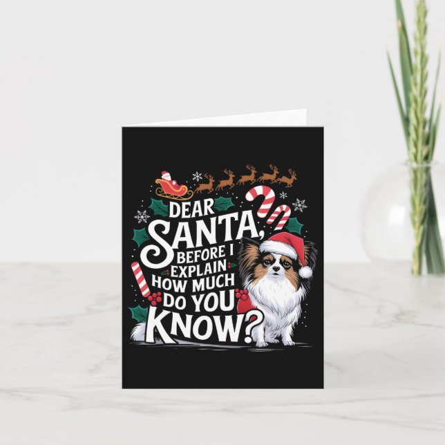Before I Explain How Much You Know Xmas Papillon O Card (Front)