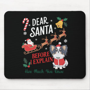 Before I Explain How Much You Know Xmas Papillon O Mouse Pad