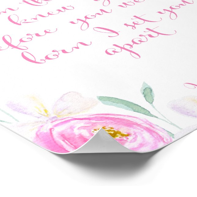 Before I formed you in the womb I knew you - verse Poster (Corner)