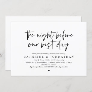 Before our best day, Wedding Rehearsal Dinner Invitation
