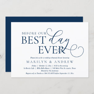 Before Our Day Ever, Wedding Rehearsal Dinner Invi Invitation