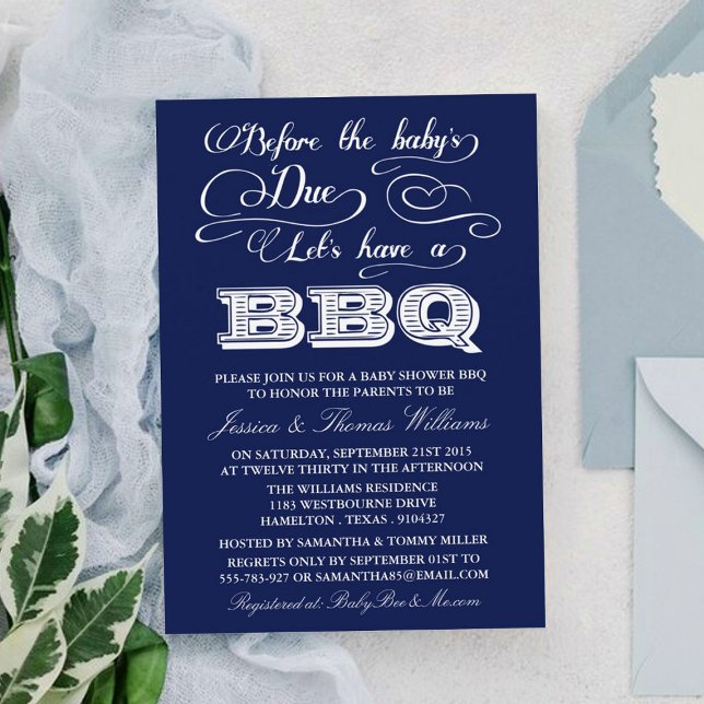 Before The Baby's Due, Let's Have A BBQ! Invitation (Creator Uploaded)