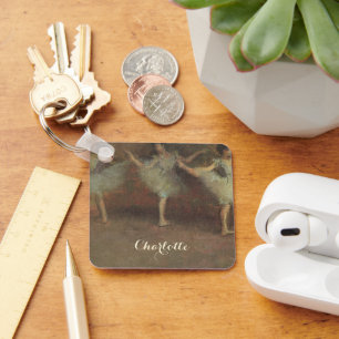 Before the Ballet by Edgar Degas, Vintage Fine Art Key Ring