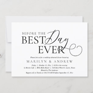 Before The Best Day Ever, Wedding Rehearsal Dinner Invitation