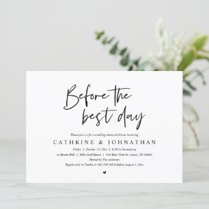 Before The Best Day, Wedding Rehearsal Dinner Invitation
