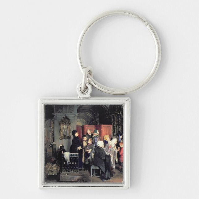 Before the Confession, 1877 Key Ring (Front)