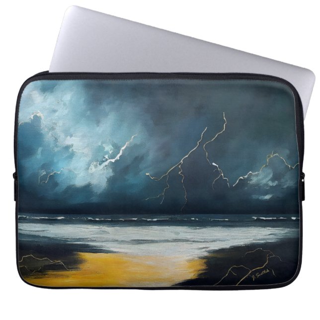Before The Storm – Abstract Seascape Laptop Sleeve (Front)