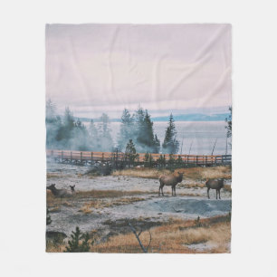 BEFORE THE SUNSET IN YELLOWSTONE NATIONAL PARK FLEECE BLANKET