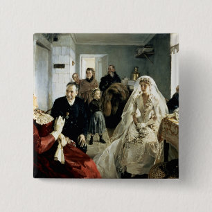 Before the Wedding, 1880s 15 Cm Square Badge