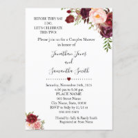 Before they say I do couples shower marsala floral