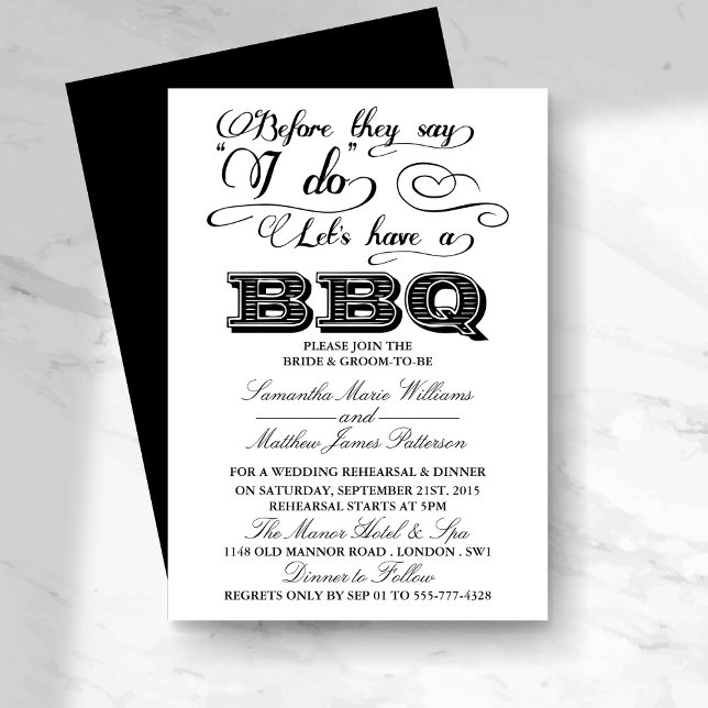 Before They Say I Do Lets Have A BBQ! Invitation (Creator Uploaded)