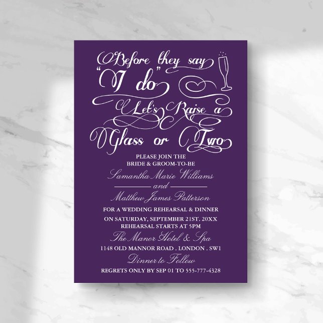Before They Say I Do Let's Raise A Glass Or Two Invitation (Creator Uploaded)
