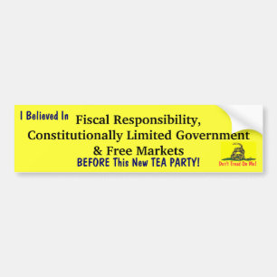 BEFORE This New TEA PARTY Bumper Sticker