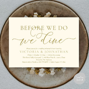 Before We Do, We Dine, Wedding Rehearsal Dinner Invitation