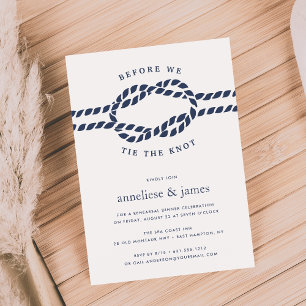 Before We Tie the Knot Rehearsal Dinner Invitation