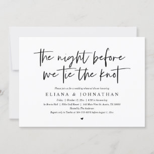 Before we tie the knot, Wedding Rehearsal Dinner Invitation