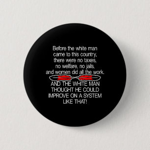 Before White Man Came 2 USA Black 6 Cm Round Badge