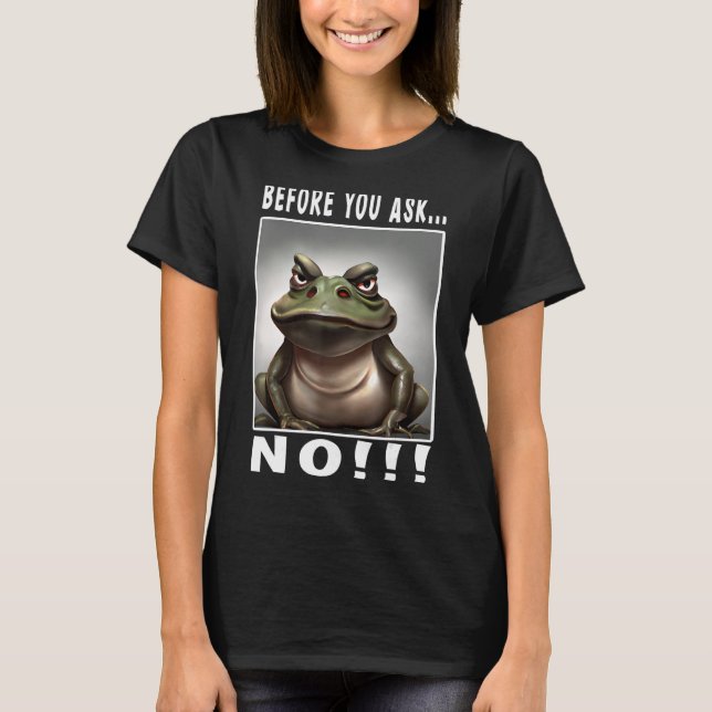 Before You Ask No funny frog T-Shirt (Front)