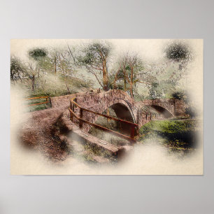 Beggar's Bridge Glaisdale - Atmospheric Yorkshire Poster