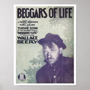 Beggars Of Life Vintage Songbook Cover Poster