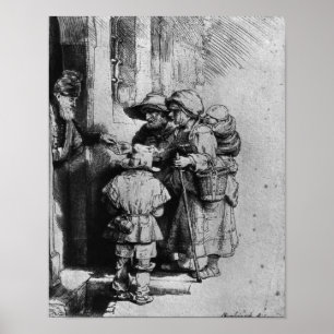 Beggars on the Doorstep of a House, 1648 Poster
