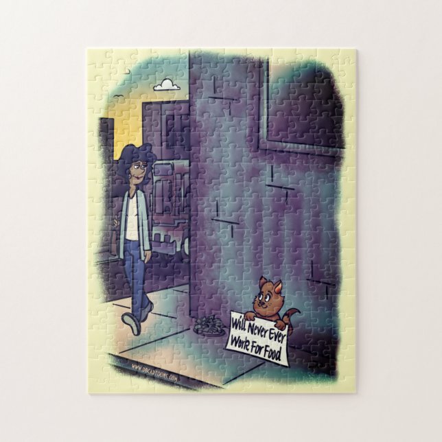 Begging Cat Jigsaw Puzzle (Vertical)