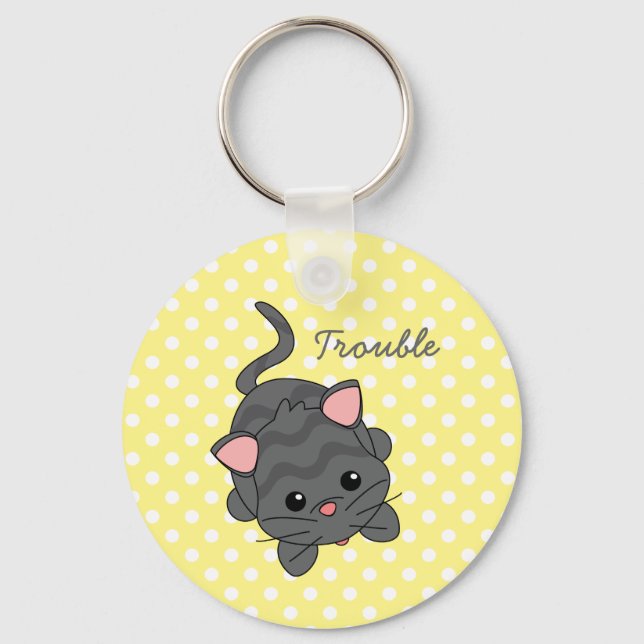 Begging Kitty Key Ring (Front)