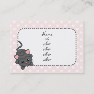 Begging KItty with hearts Business Card