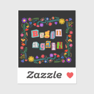 Begin Again Encouragement Start Over 2nd Chance