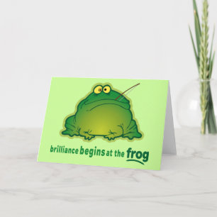 Begin At The Frog Funny Orchestra Joke Card