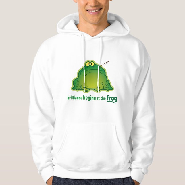 Begin At The Frog Funny Orchestra Joke Hoodie (Front)