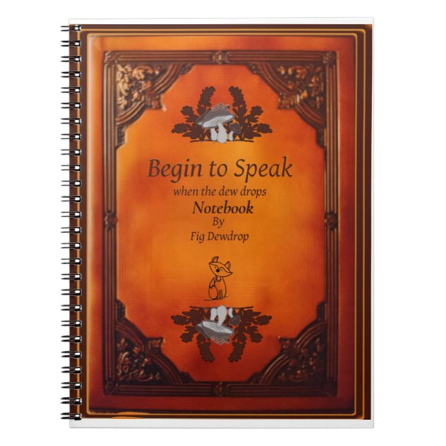 Begin to Speak Notebook (Front)