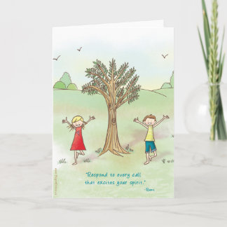 Begin Within - Tree Pose Greeting Card