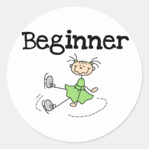 Beginner Ice Skating T-shirts and Gifts Classic Round Sticker