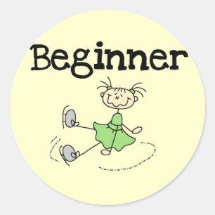 Beginner Ice Skating T-shirts and Gifts Classic Round Sticker