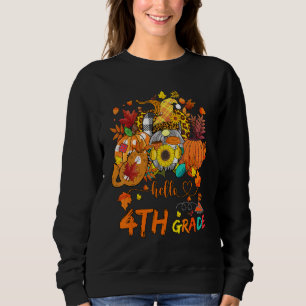 Beginning Of Autumn Fall Teacher Sunflower Hello 4 Sweatshirt