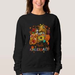 Beginning Of Autumn Teacher Sunflower Hello Kinder Sweatshirt